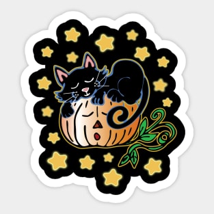 Halloween Black Cat Sticker